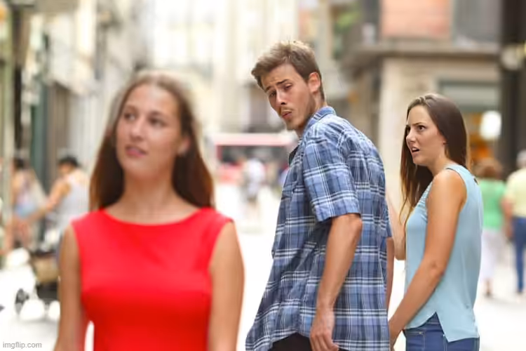 Animooted Distracted Boyfriend