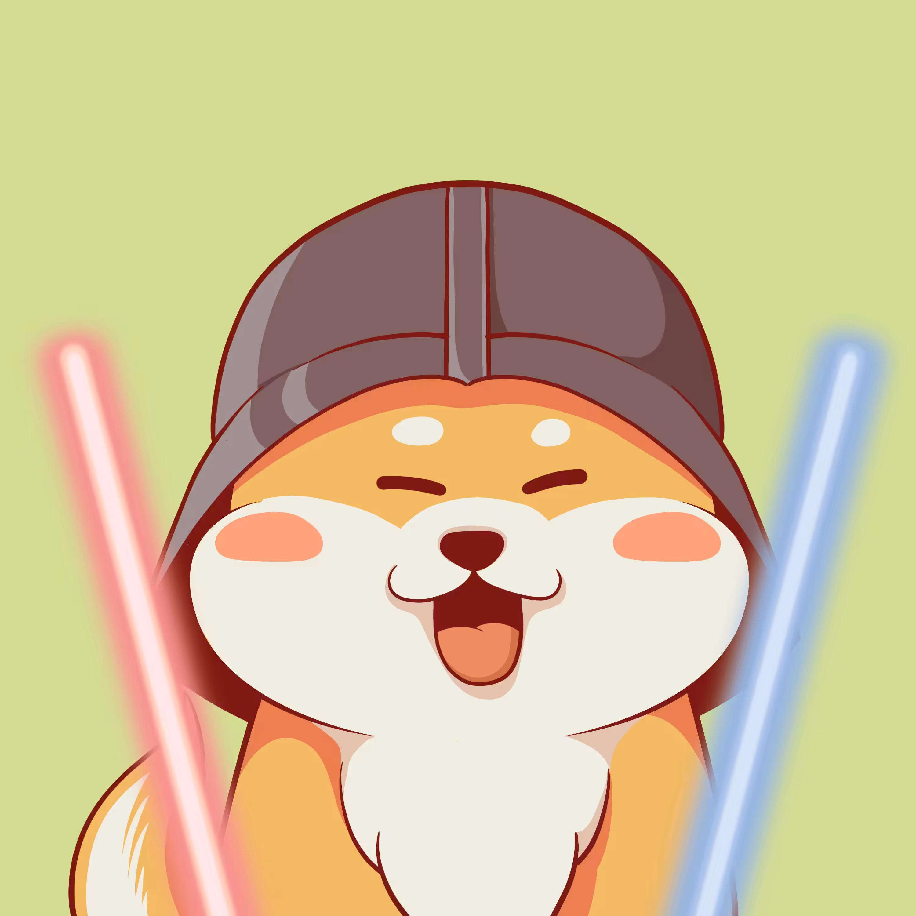 Cutes shiba #005 wear darthvader hat 
