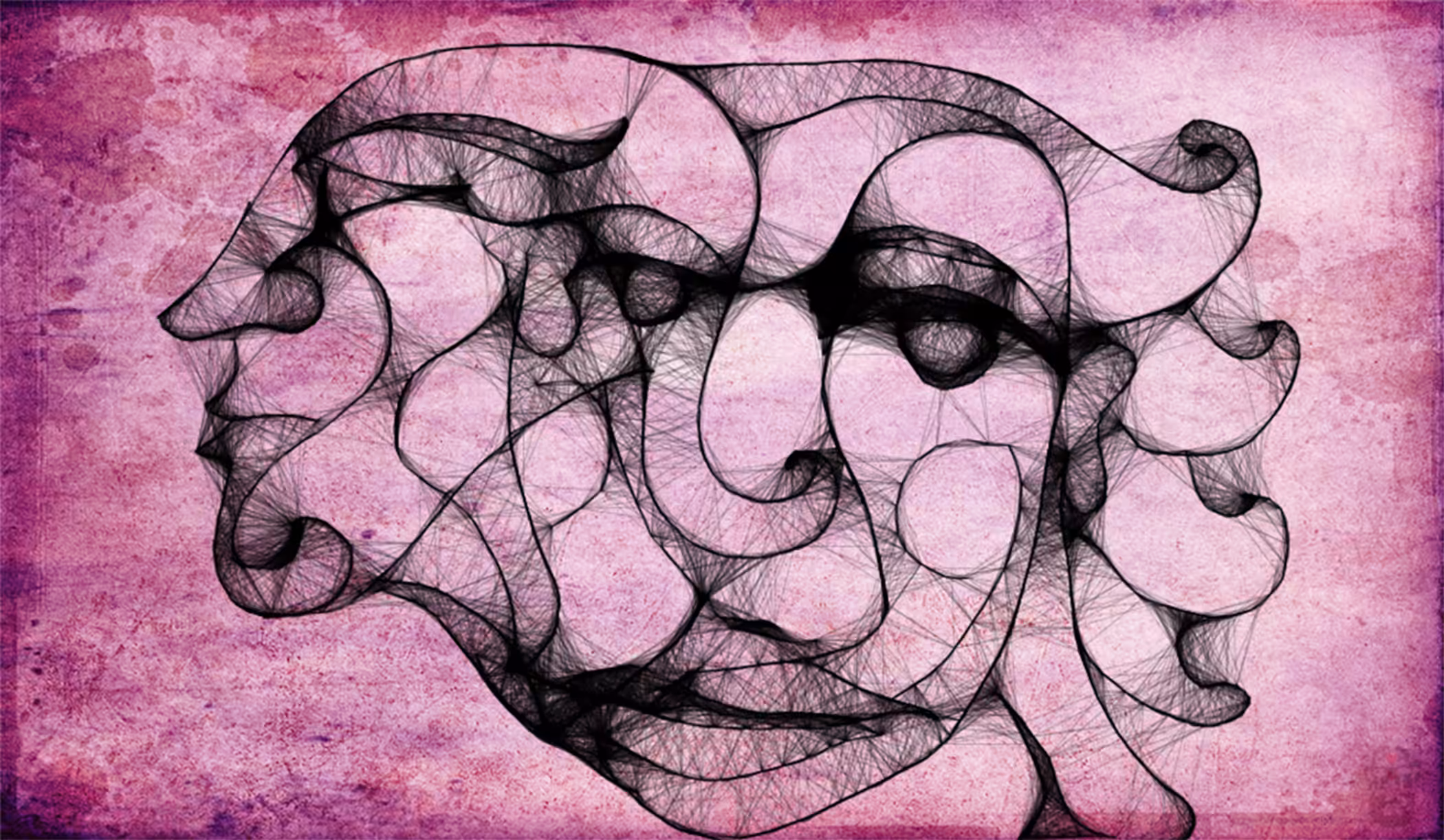 The face is tangled