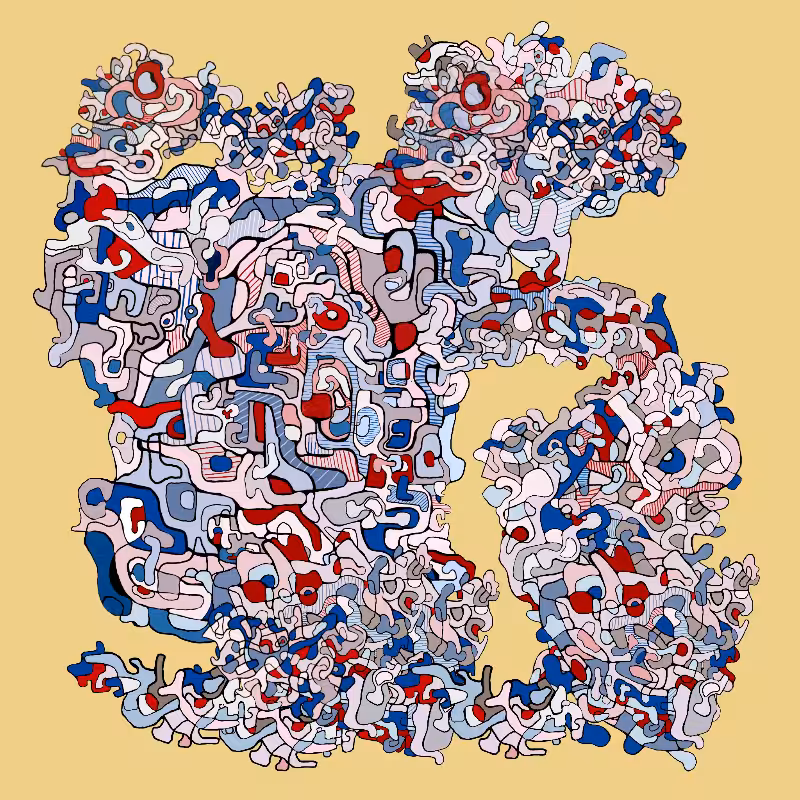 Swim in Dubuffet Thought #22