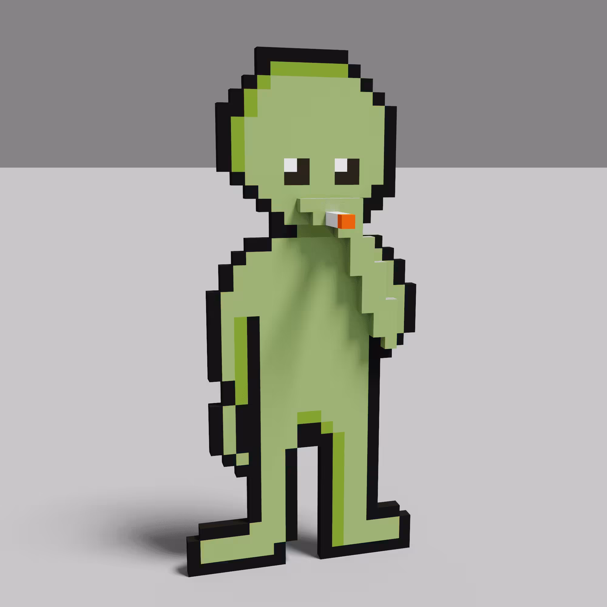 Pixel Peeps Smoking Alien 