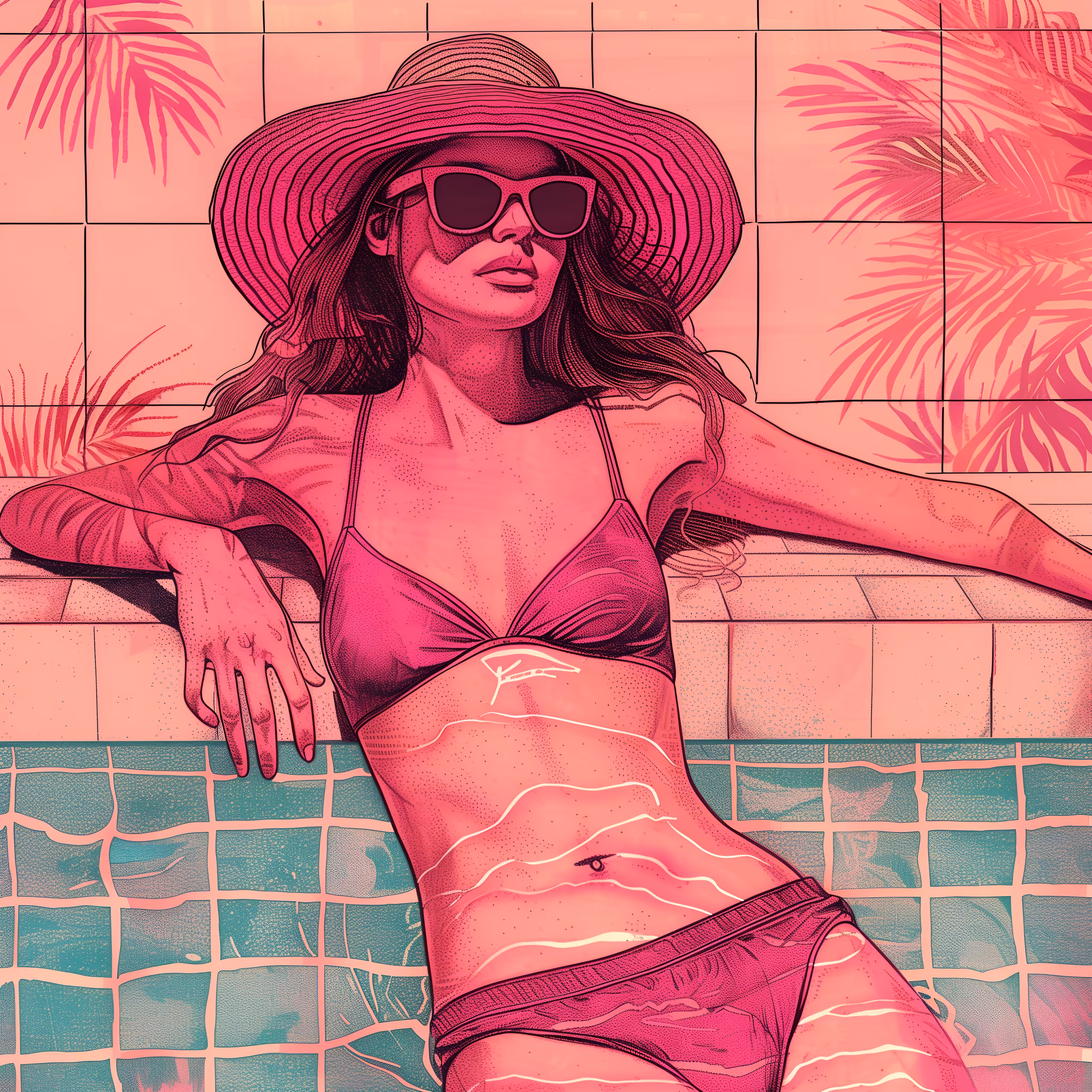 At the pool 