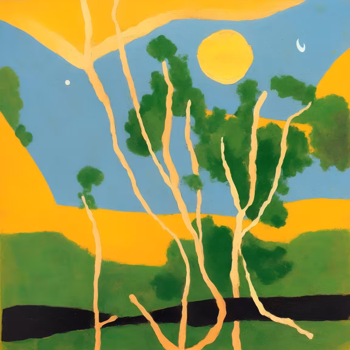 Elemental effortless study of semi-abstract natural landscapes #31