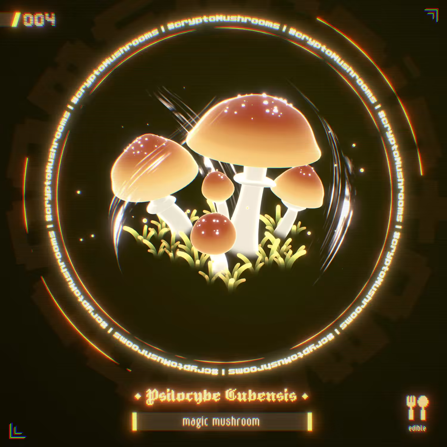 CryptoMushrooms #004 - Psilocybe Cubensis