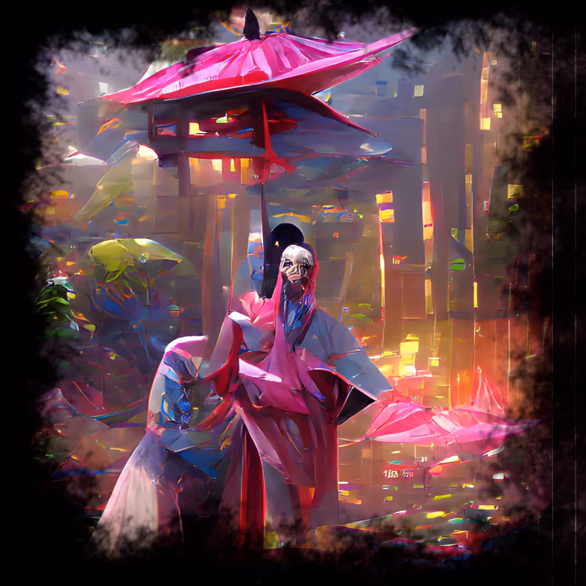 the woman with the umbrella