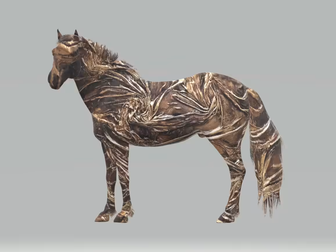 Brown and gold horse