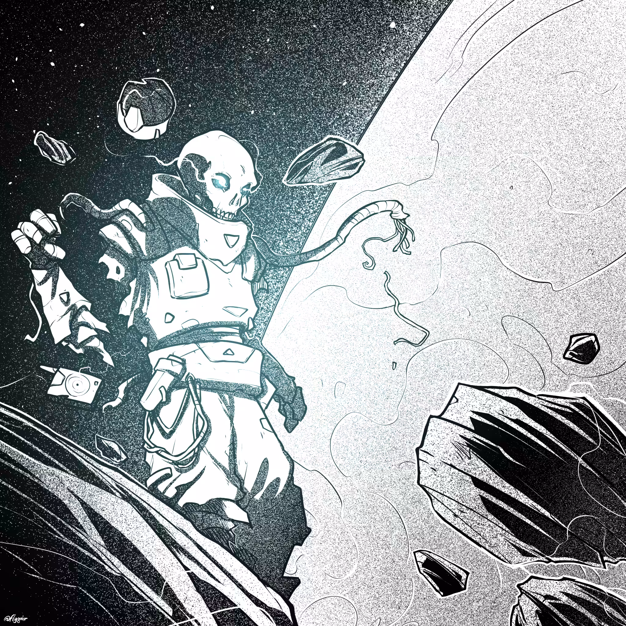 Spacewreck Hunter TZ-666 SpaceFarmer - Flygohr X FlameDeFi