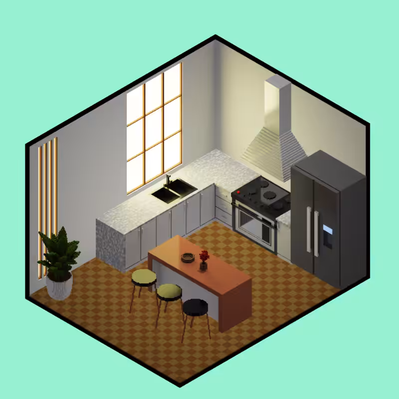 Isometric kitchen #16