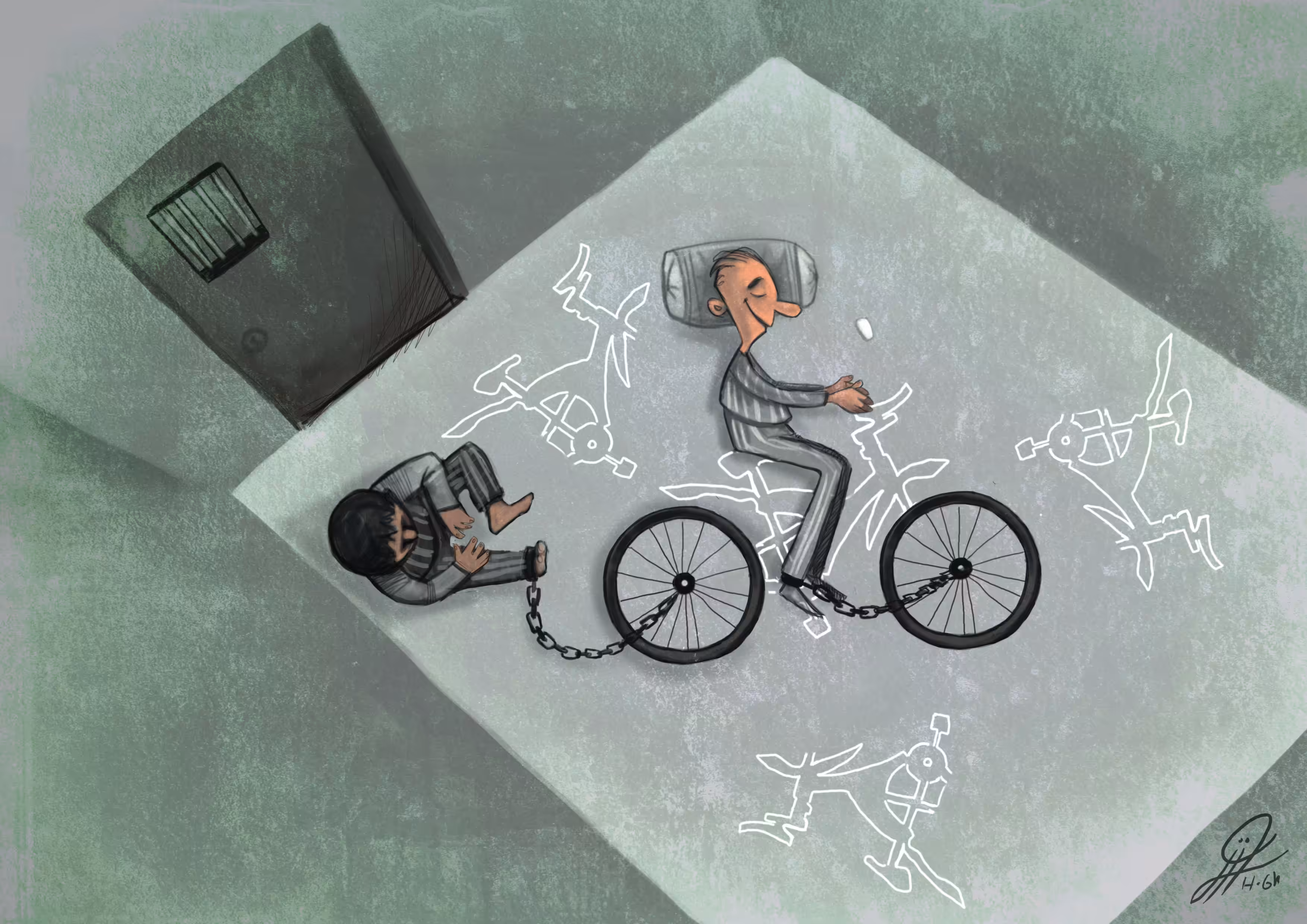 Riding bike
