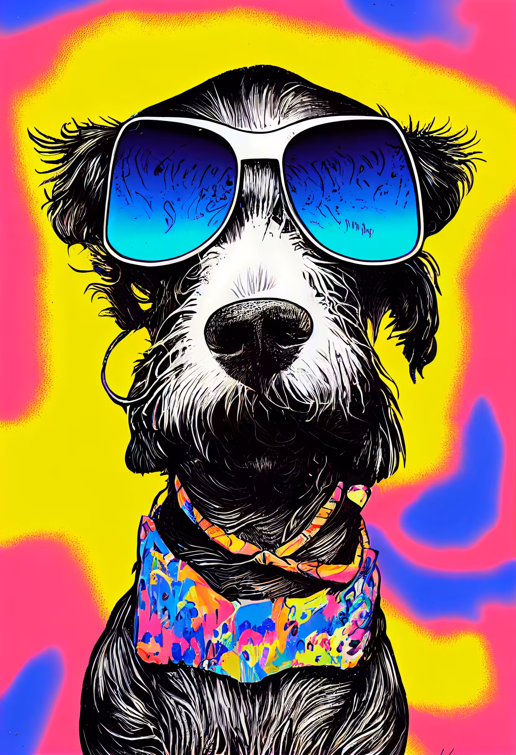 Psychedelic Art: Psychedelic dog