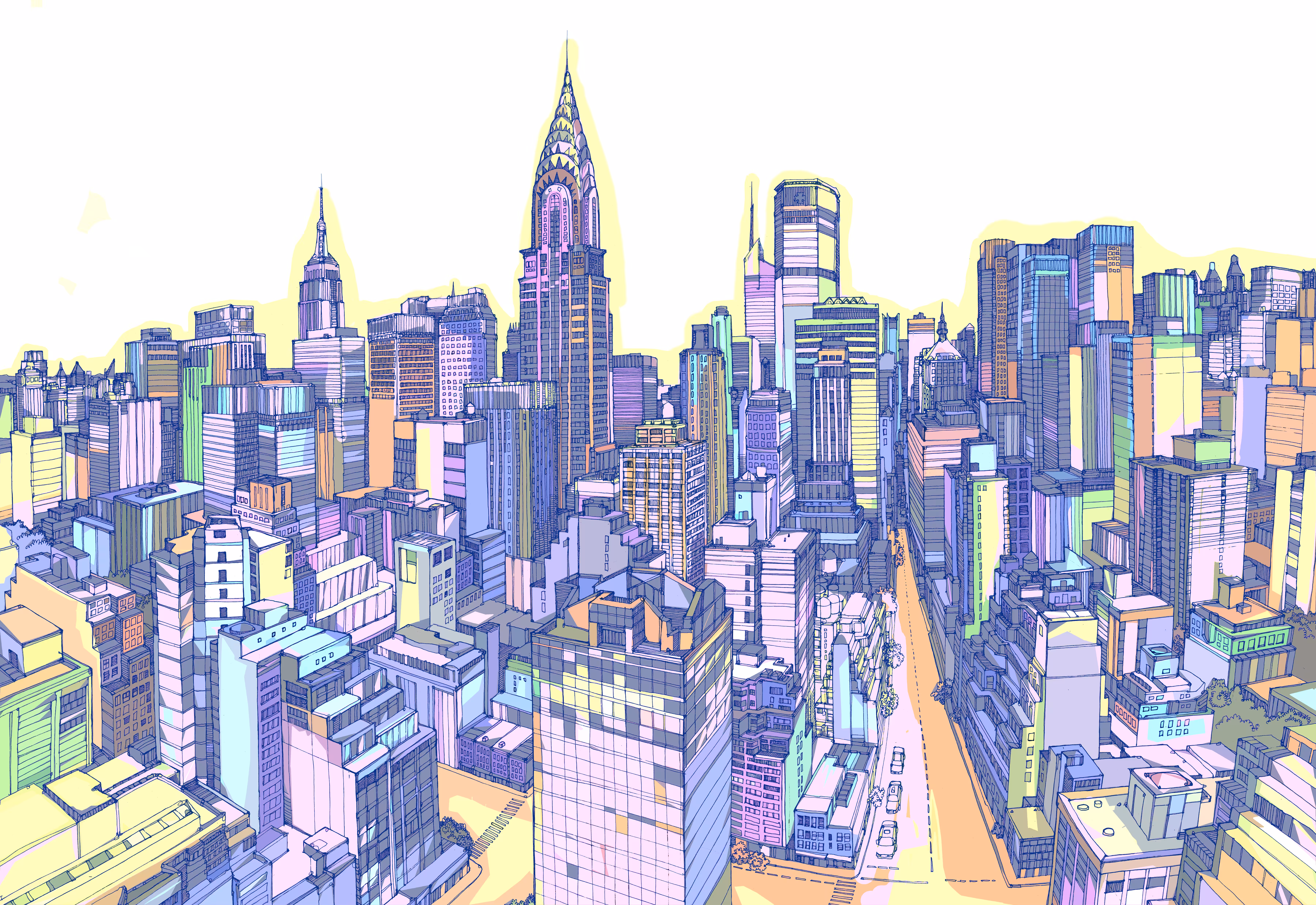 NYC Aerial Colour Study 