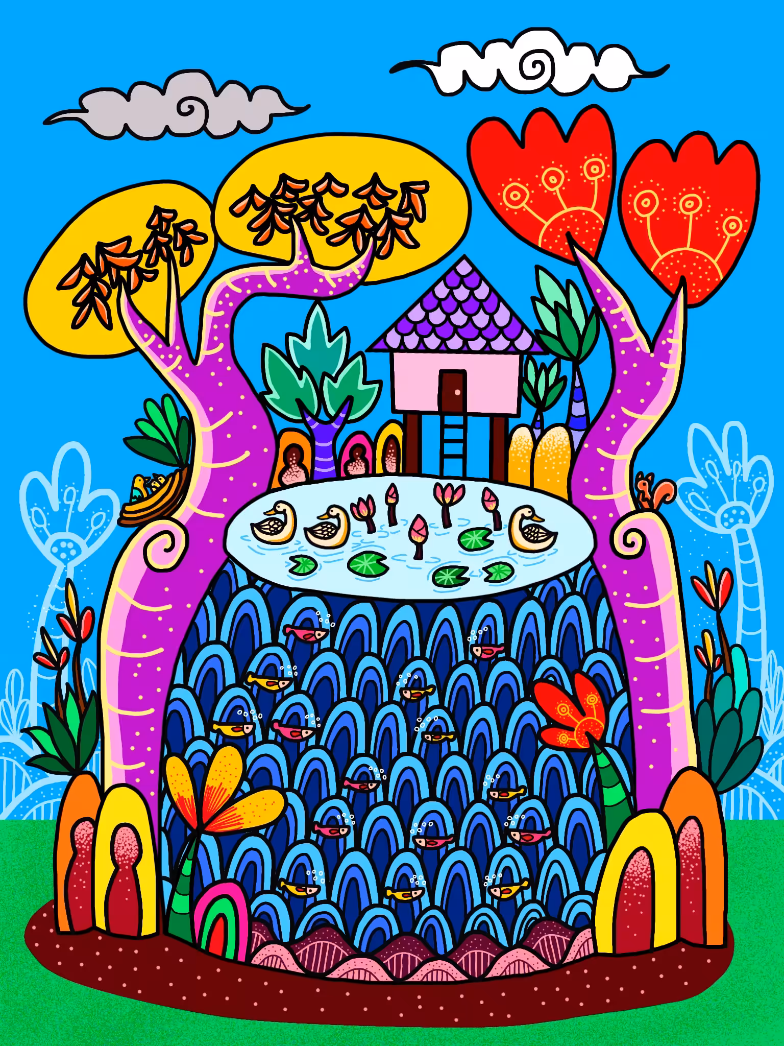 Imaginative lifestyle to lines and colorful.#29