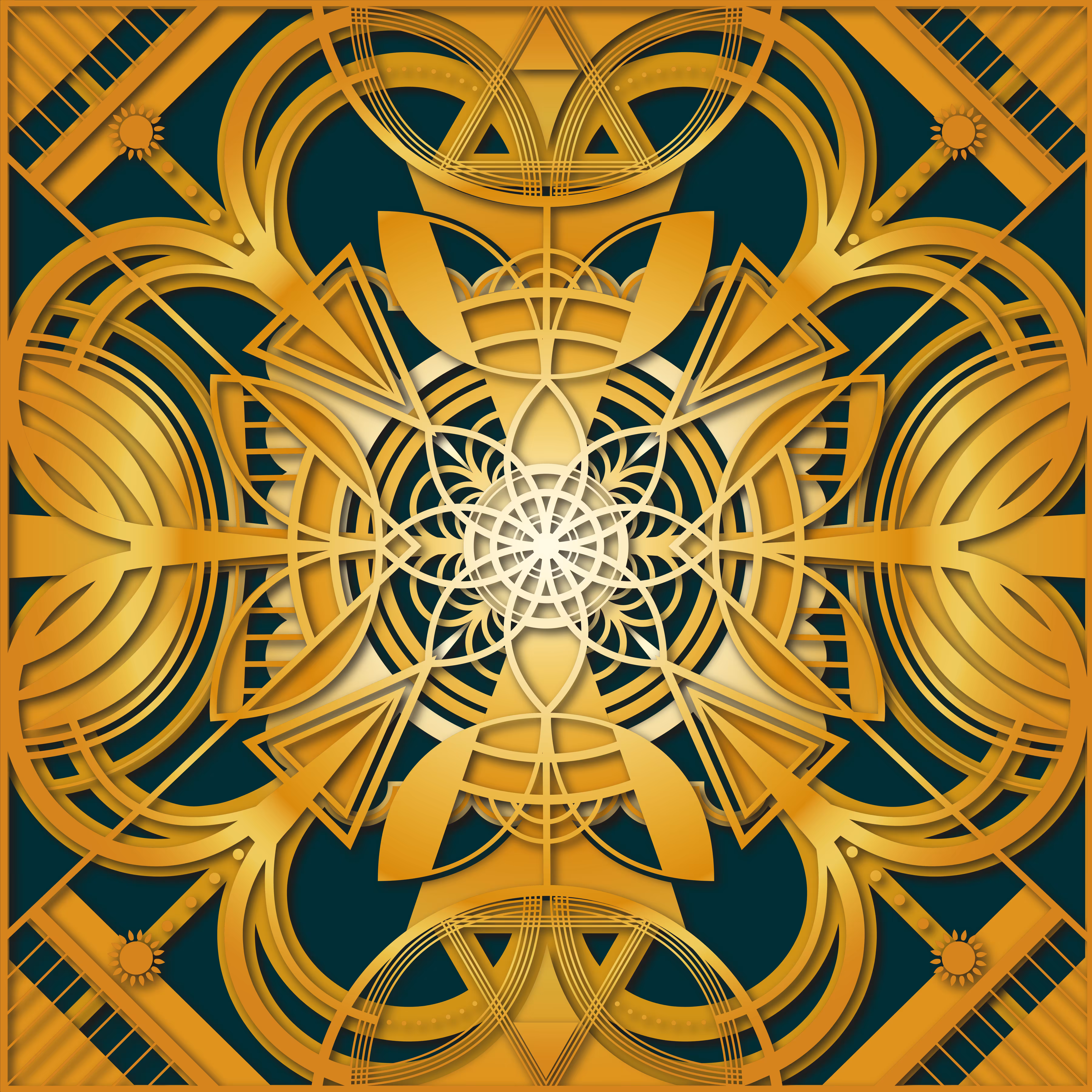 Mandala #3 - Gold