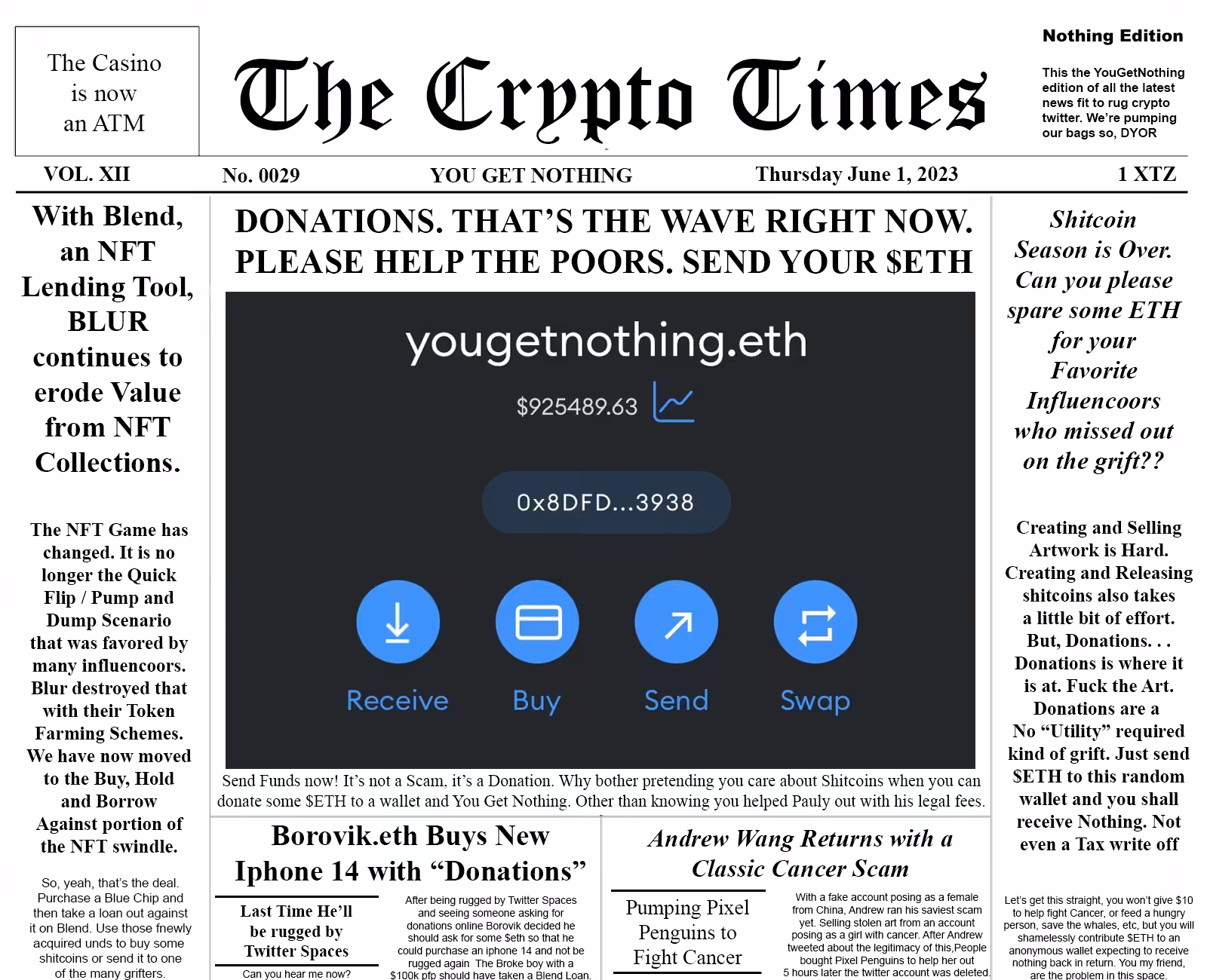 The Crypto Times 0029 - You Get Nothing