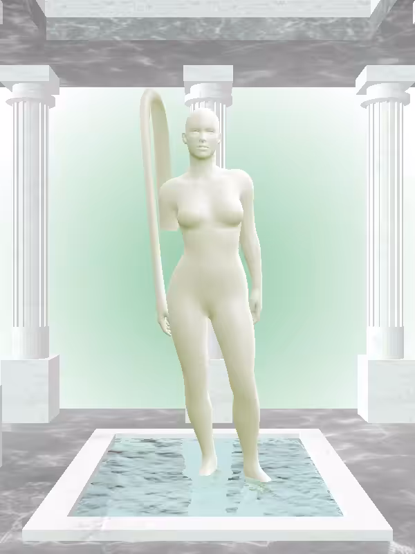HeavenComputer: The Threatening Matte Green Woman #3116