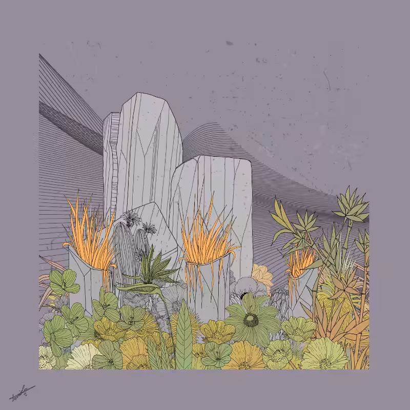 Garden of Lines #Rocks_Blooms #12