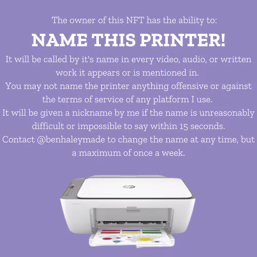 NAME THIS PRINTER!