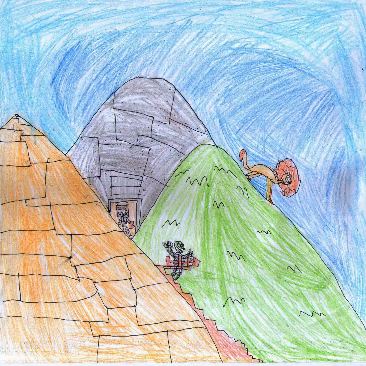 Robots and mummies hiding in the mountains