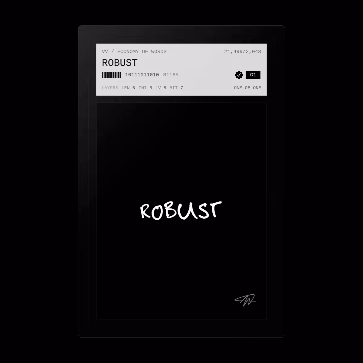 Economy of Words: ROBUST · #1499
