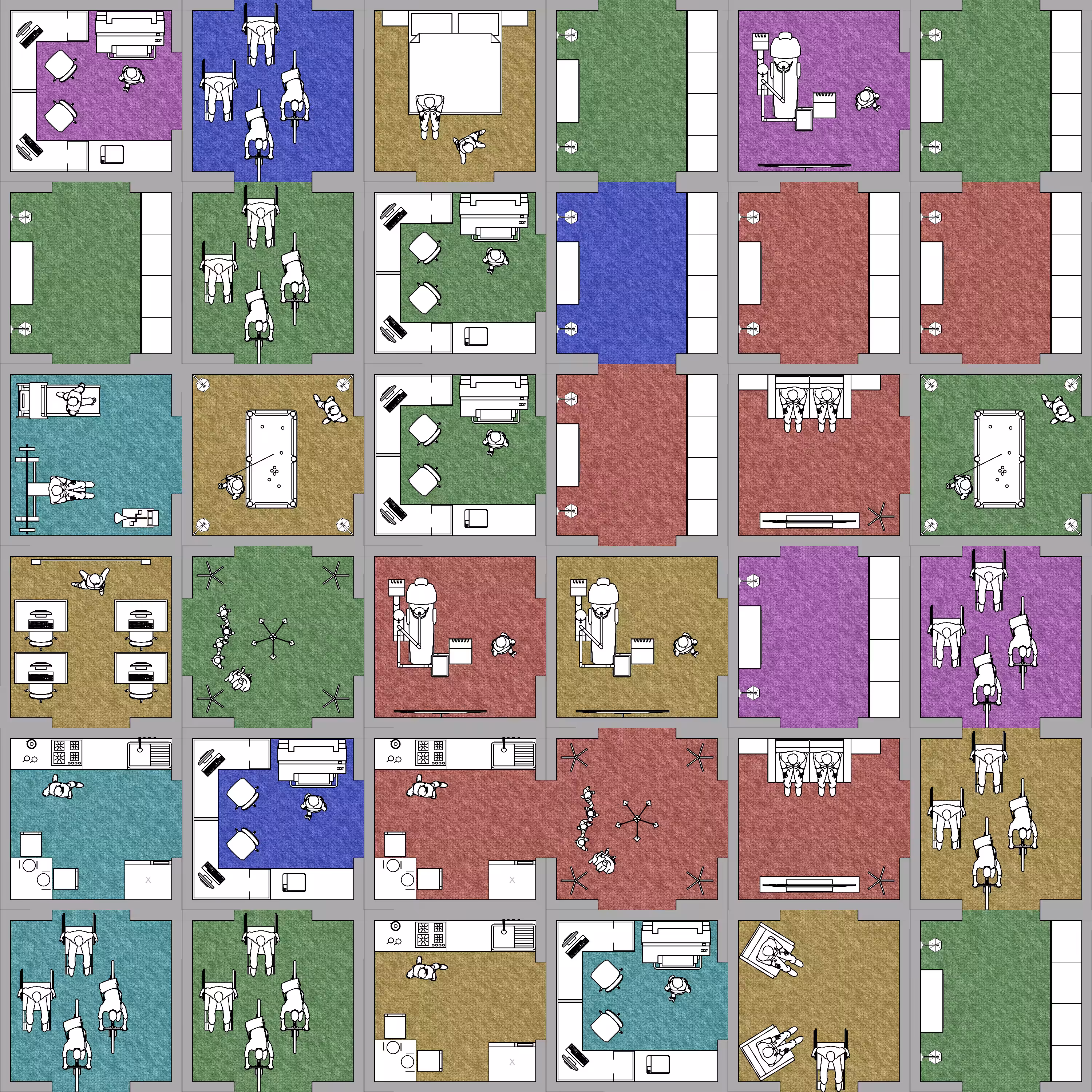 Harlequin block building #1