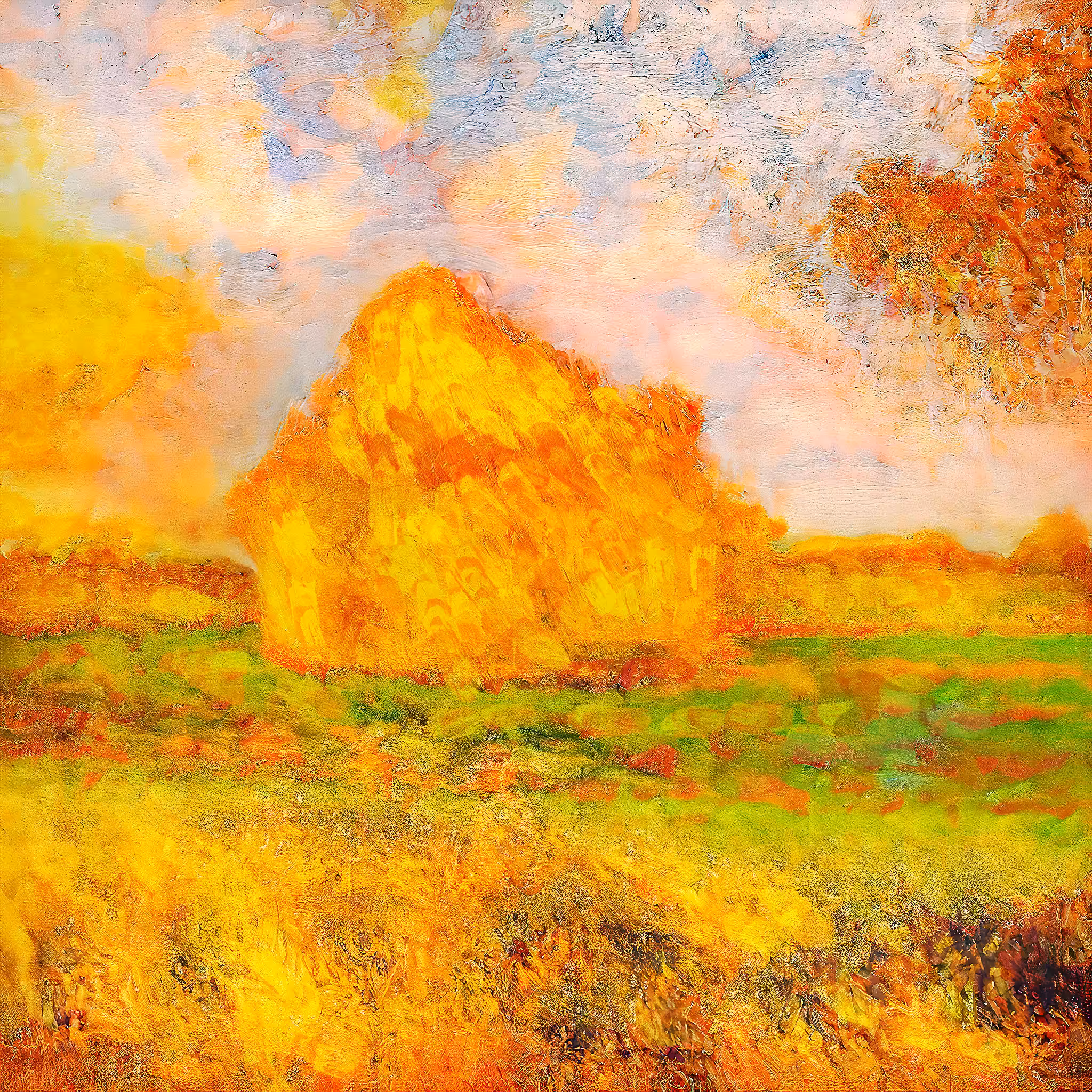 Wheatstacks (GAN - VAN GOGH X MONET)