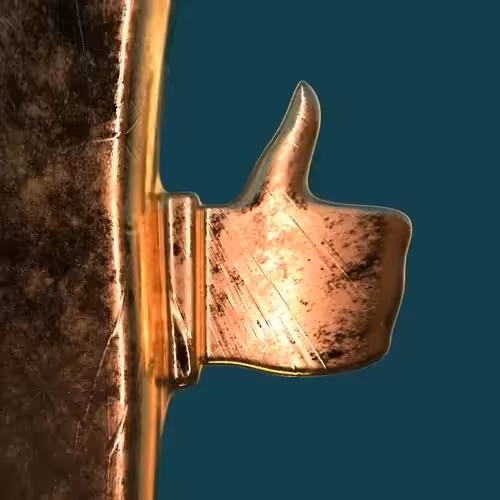 Strict sculpture of precious metal