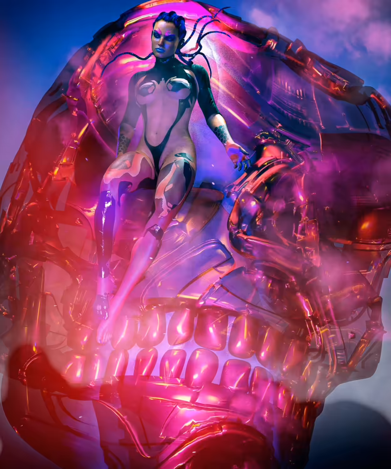 Skull Collector Cyber Queen Animation 2