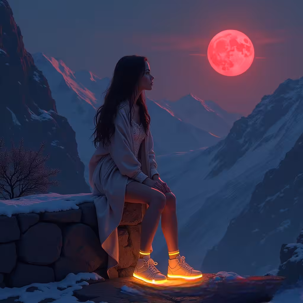 Telling the moon her story 🌕