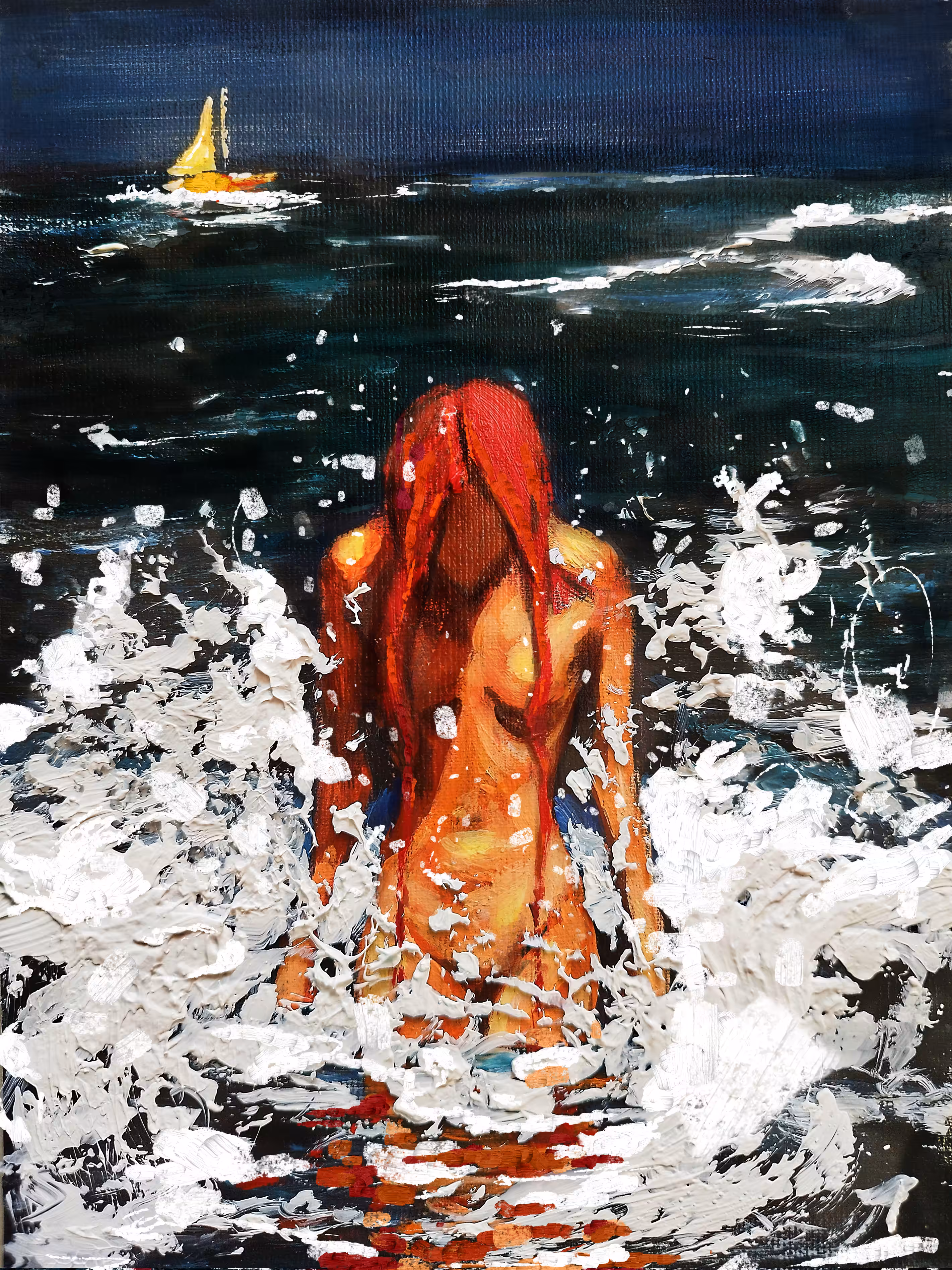 𝗧𝗵𝗲 𝘄𝗮𝘃𝗲 𝗰𝗮𝗺𝗲, 𝘀𝗵𝗲 𝘀𝗮𝗶𝗱: 𝗻𝗼 𝗿𝗲𝘁𝗿𝗲𝗮𝘁! #1(painting version)