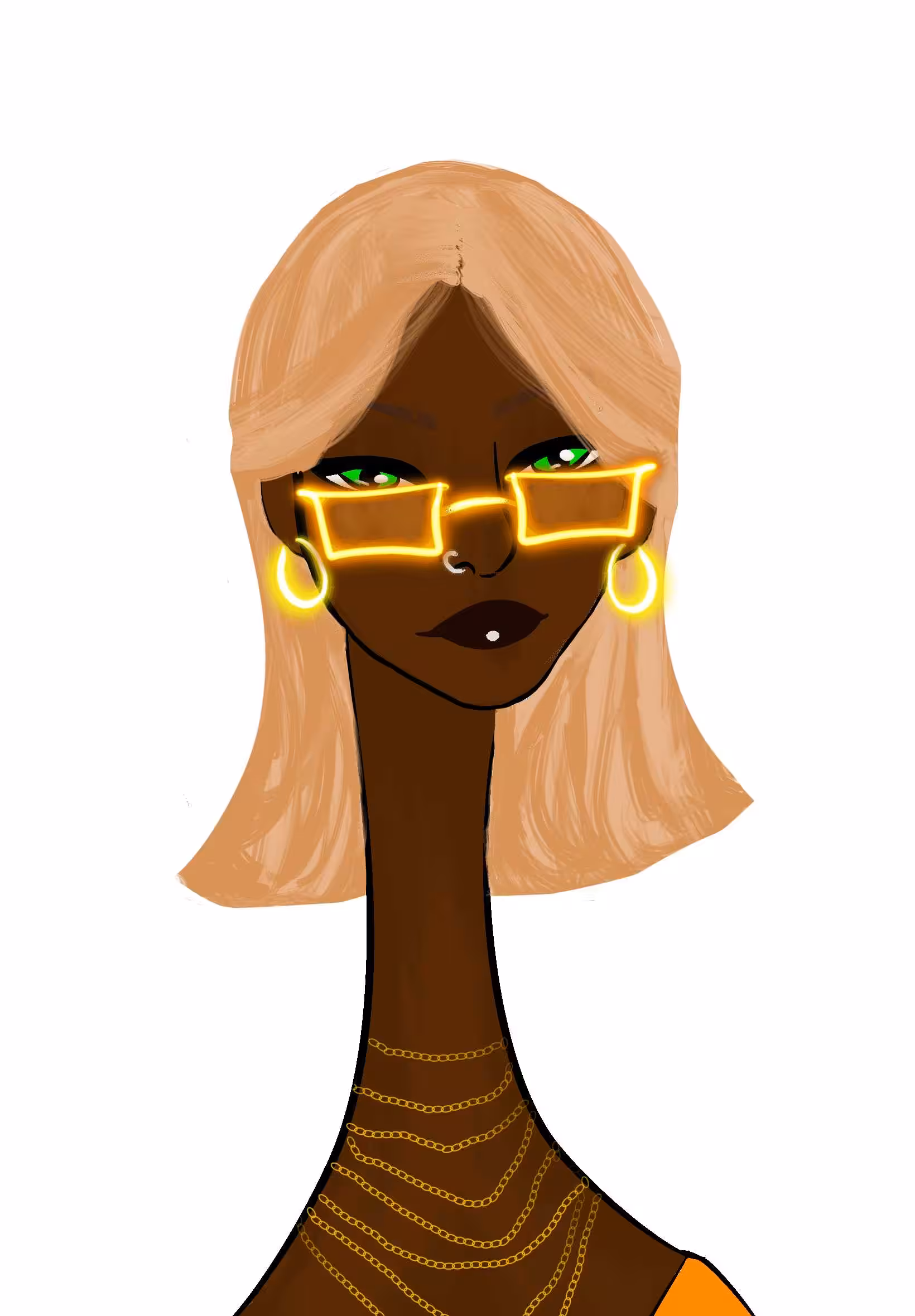 Long Neckie Lady #883