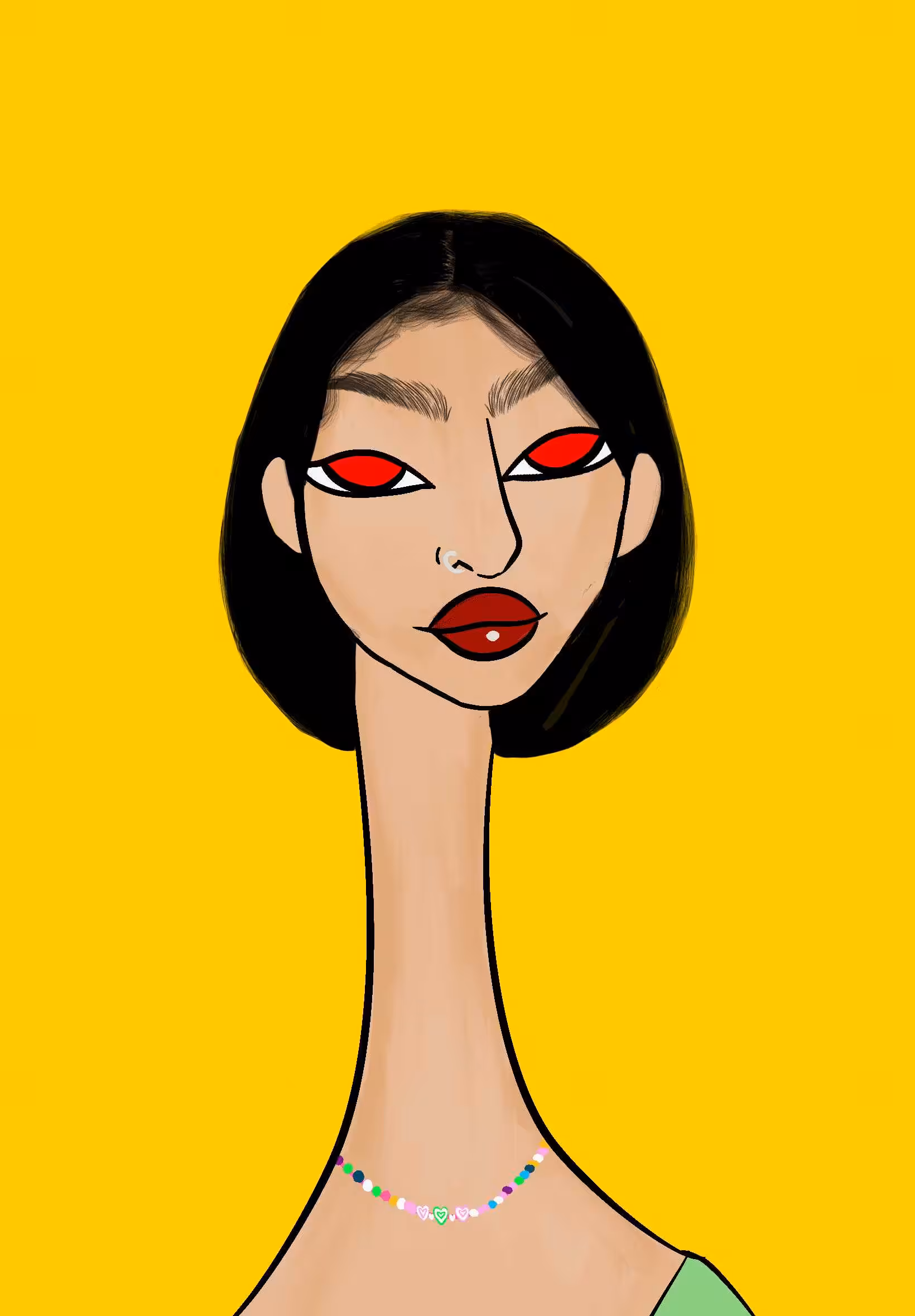 Long Neckie Lady #2567
