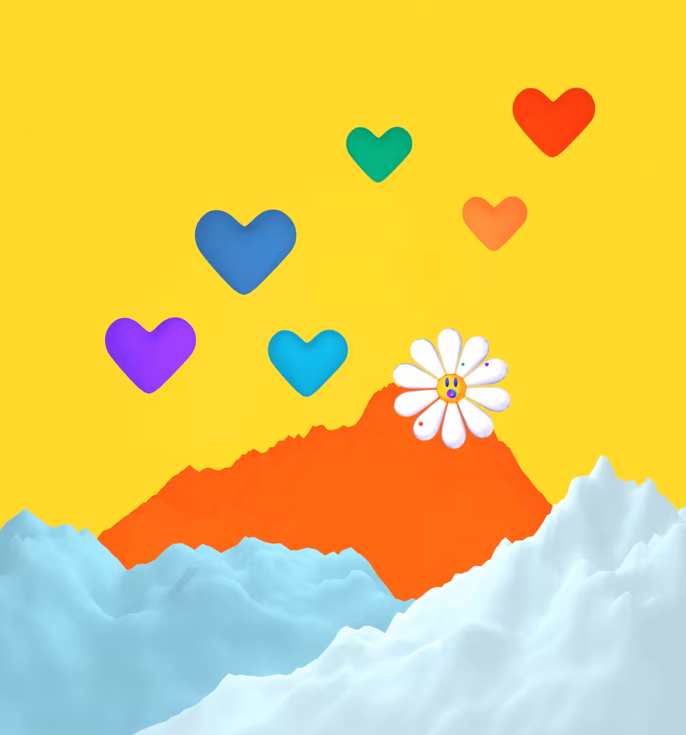 Hearts Go Rainbowing