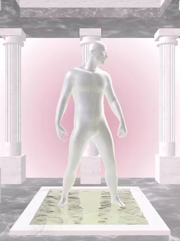 HeavenComputer: The Shooter Glitter Bluish Gold Man #972