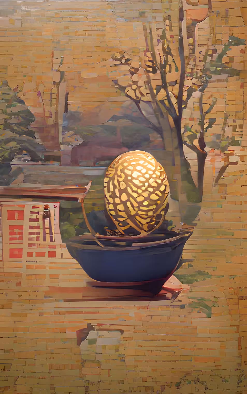Golden egg in a Japanese garden #2