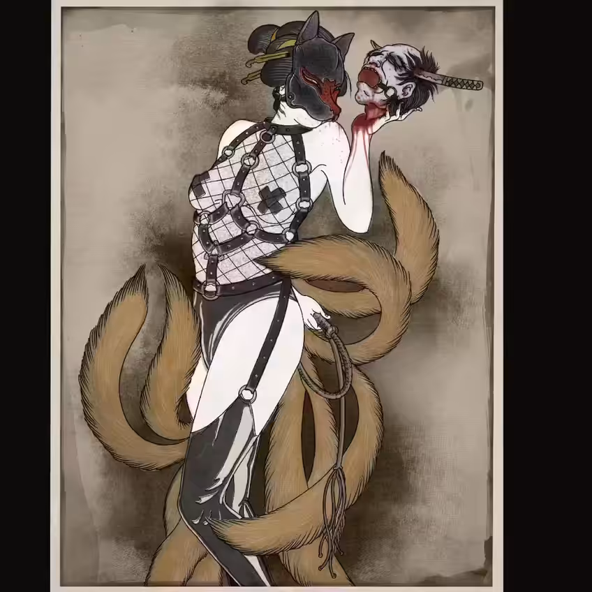 Kyūbi no Kitsune (Sketch process)