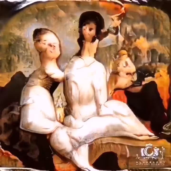 Strolling along the latent space of classical paintings through the surrealist eyes of my GPU (2/2)