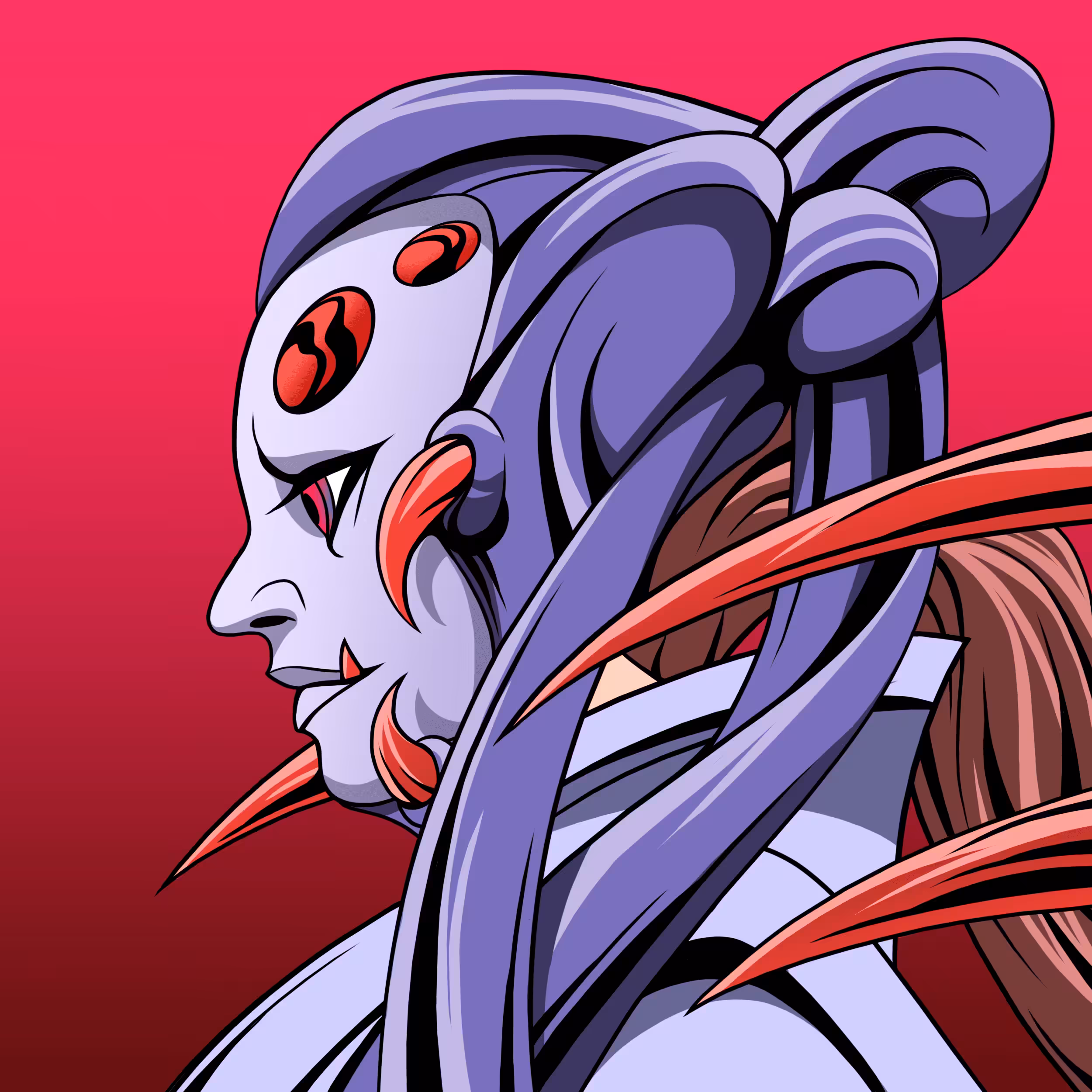 MaskedGirlNFT: Spider Demon Mask #1