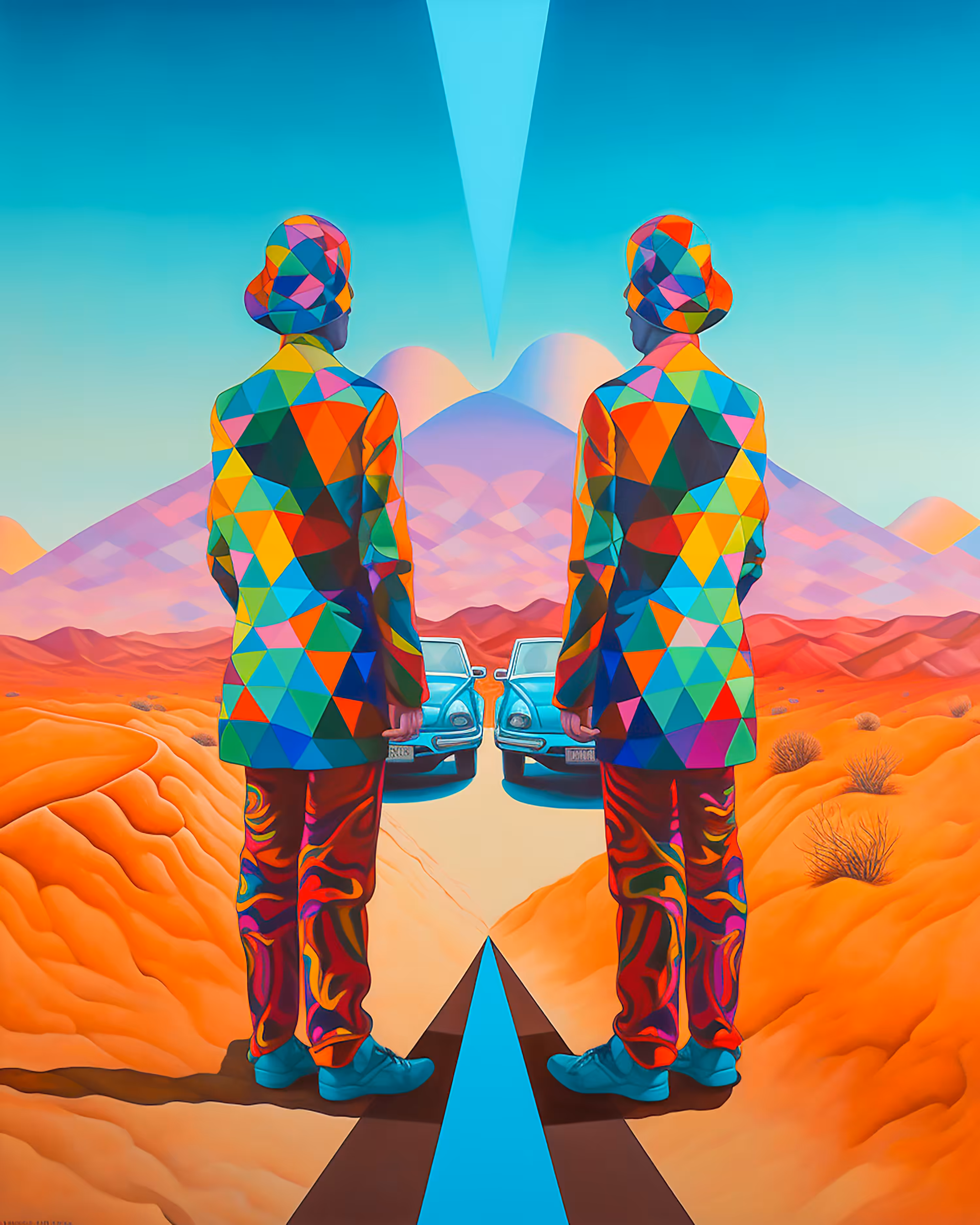Twin Harlequins in the Desert #1