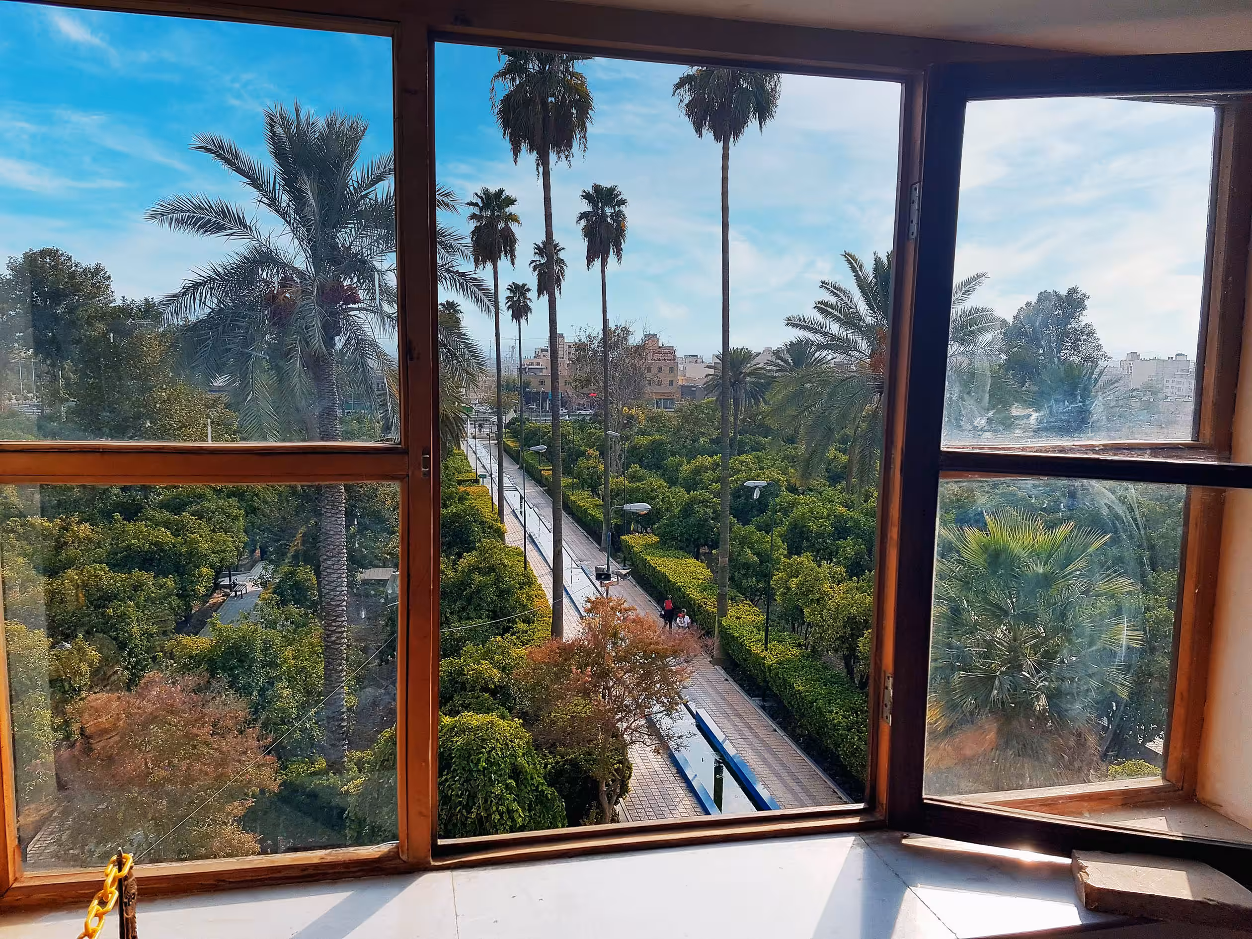 Delgosha Garden from the window of the museum
