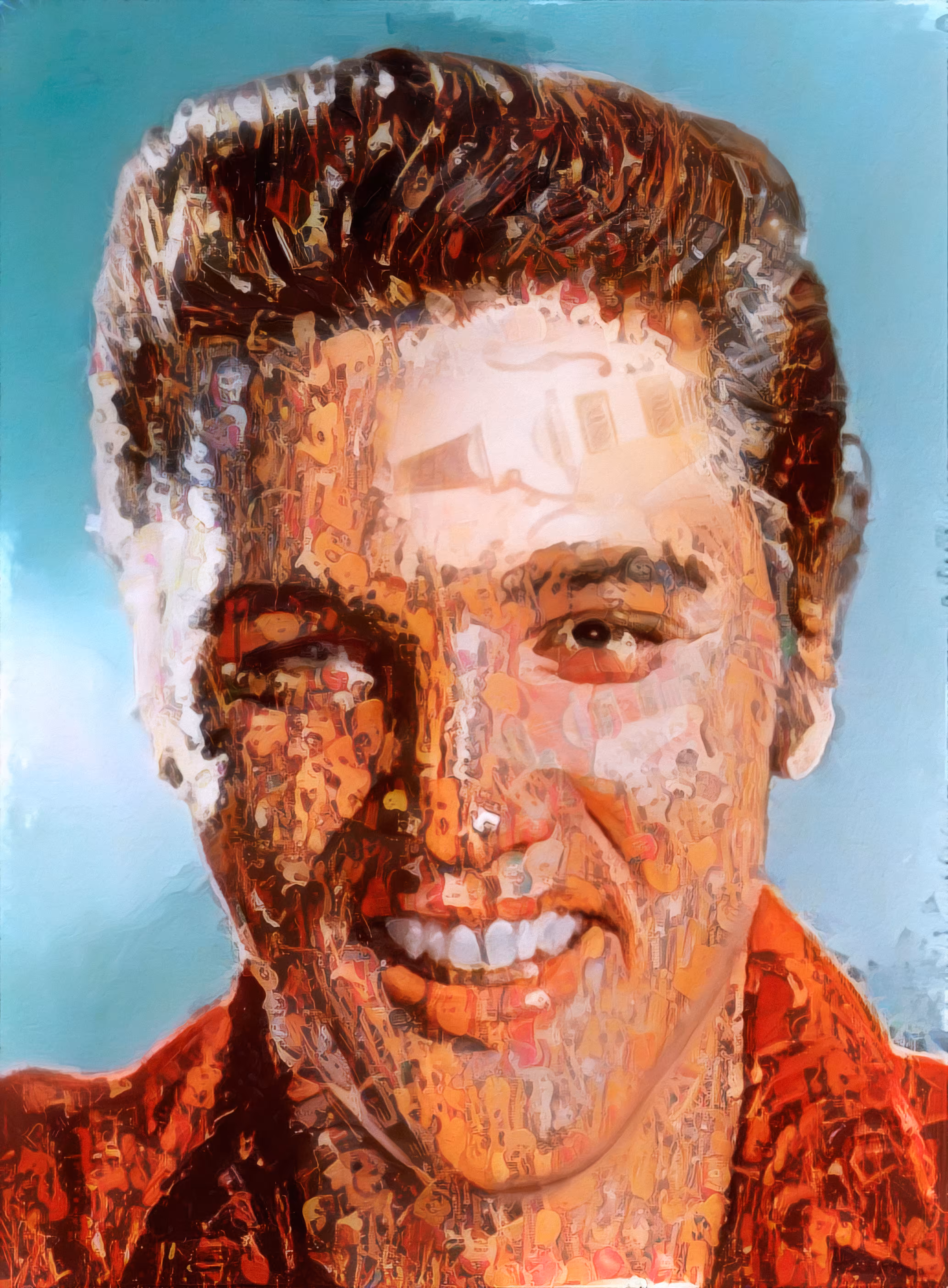 Elvis - Multi layer AI generated painting