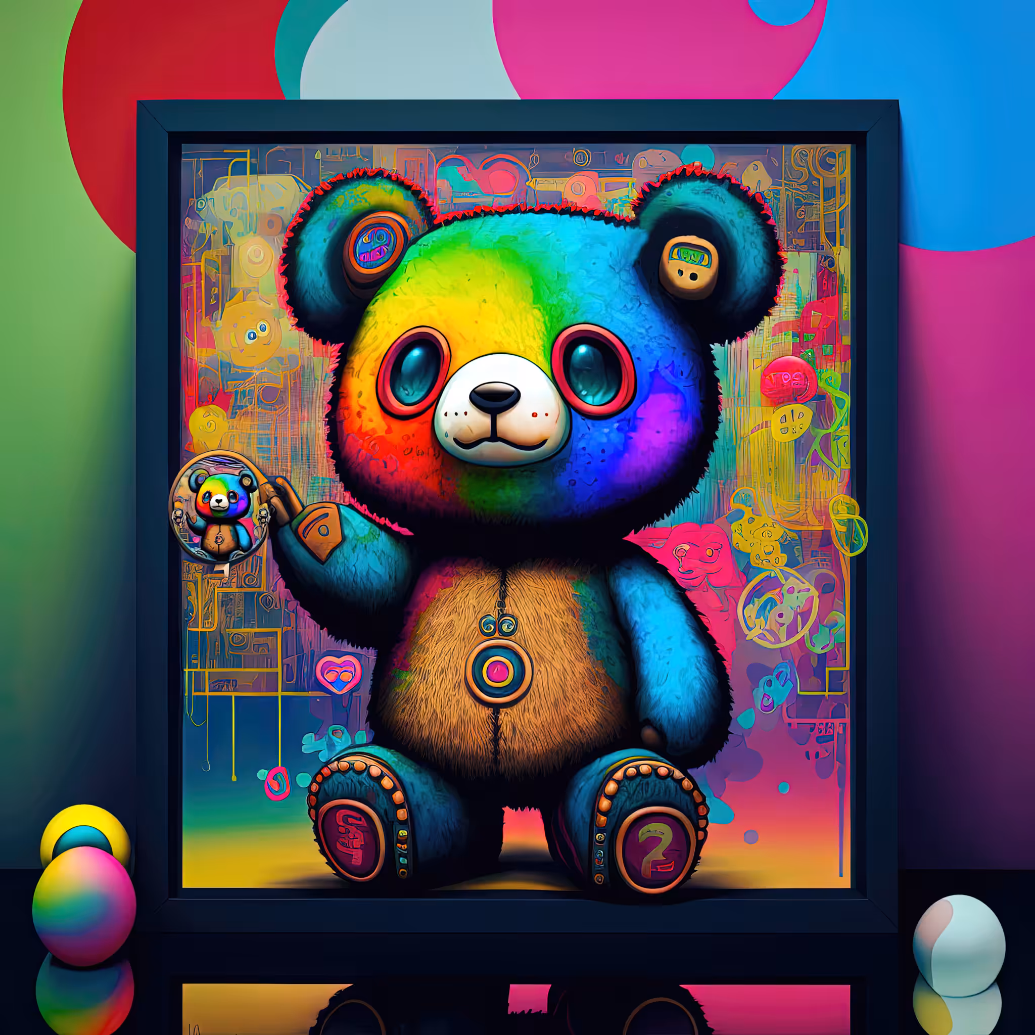 Ai Bear Art from GummyLSD: Gummy Framed #8