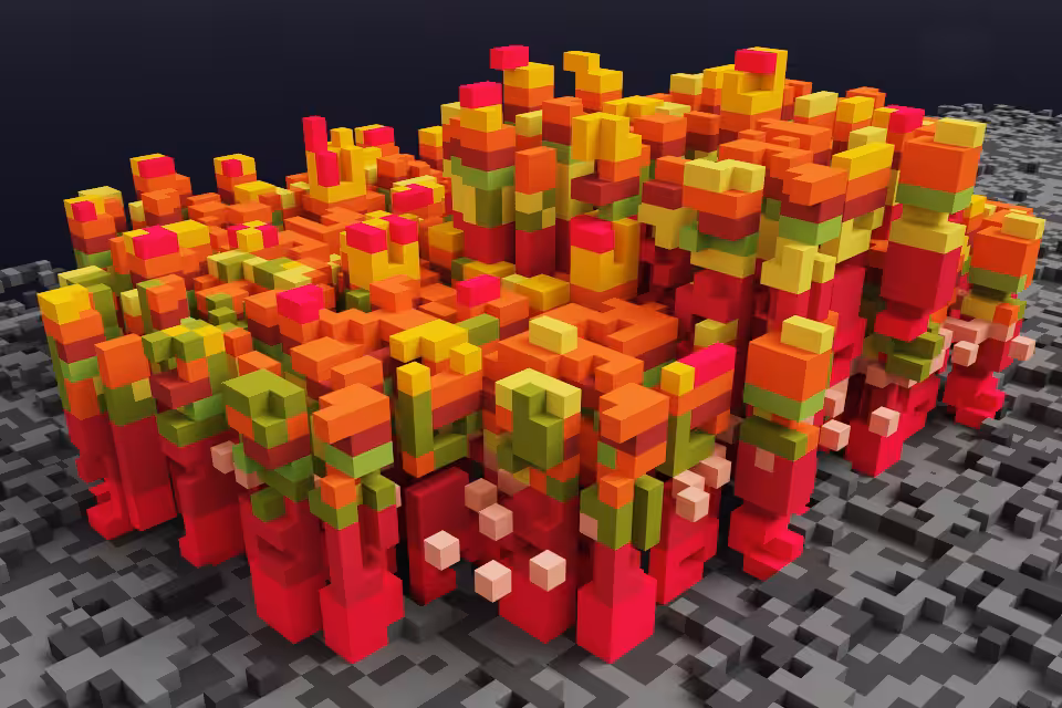 3D colorful blocks 09
