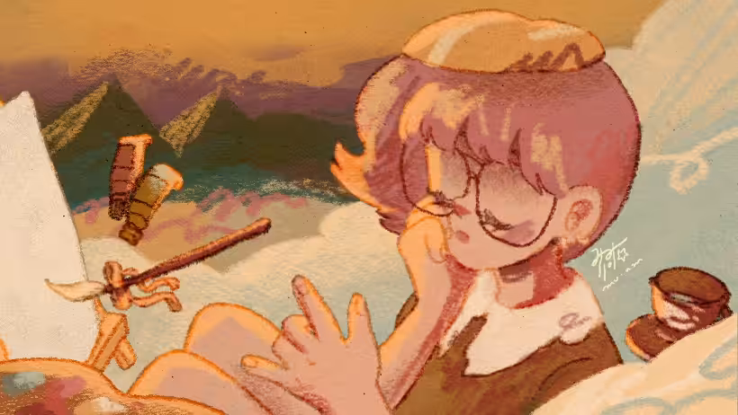 Magical artist girl