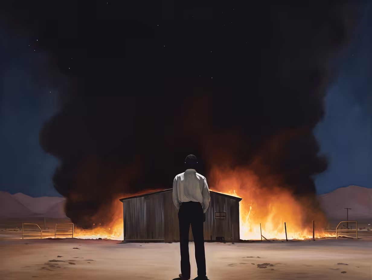 burning barn