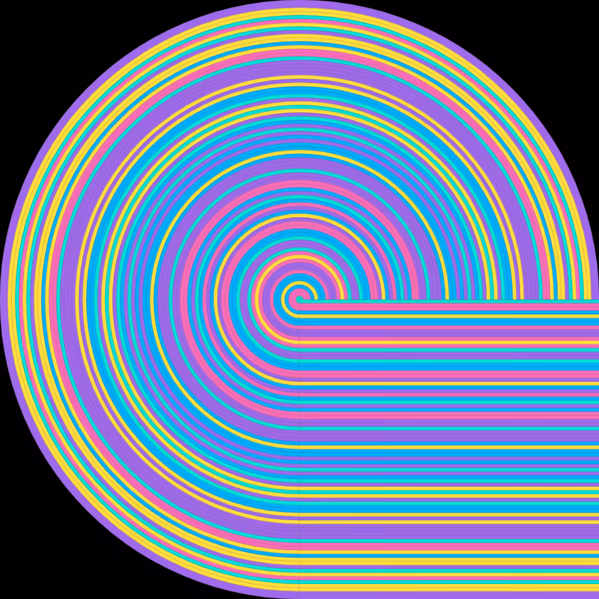 Generative circle & line#02