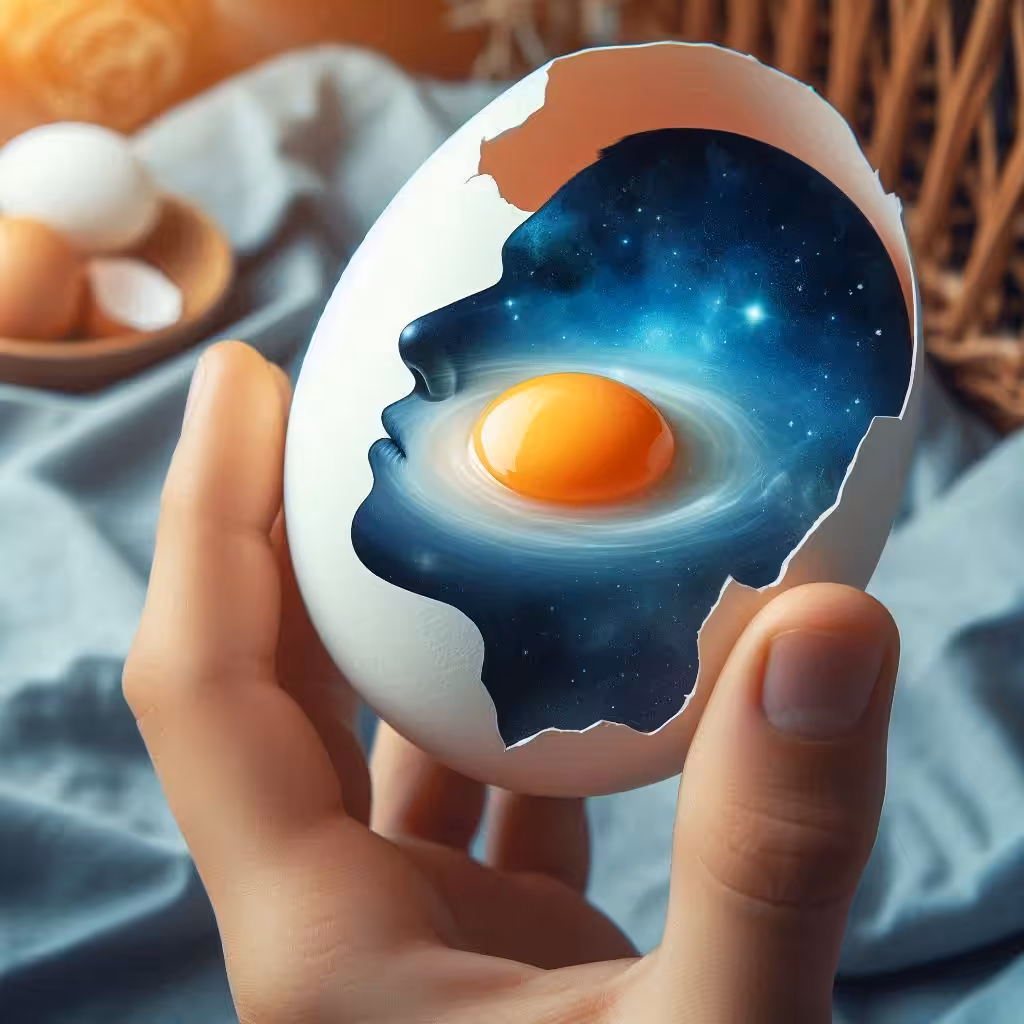 The illusion in the egg 