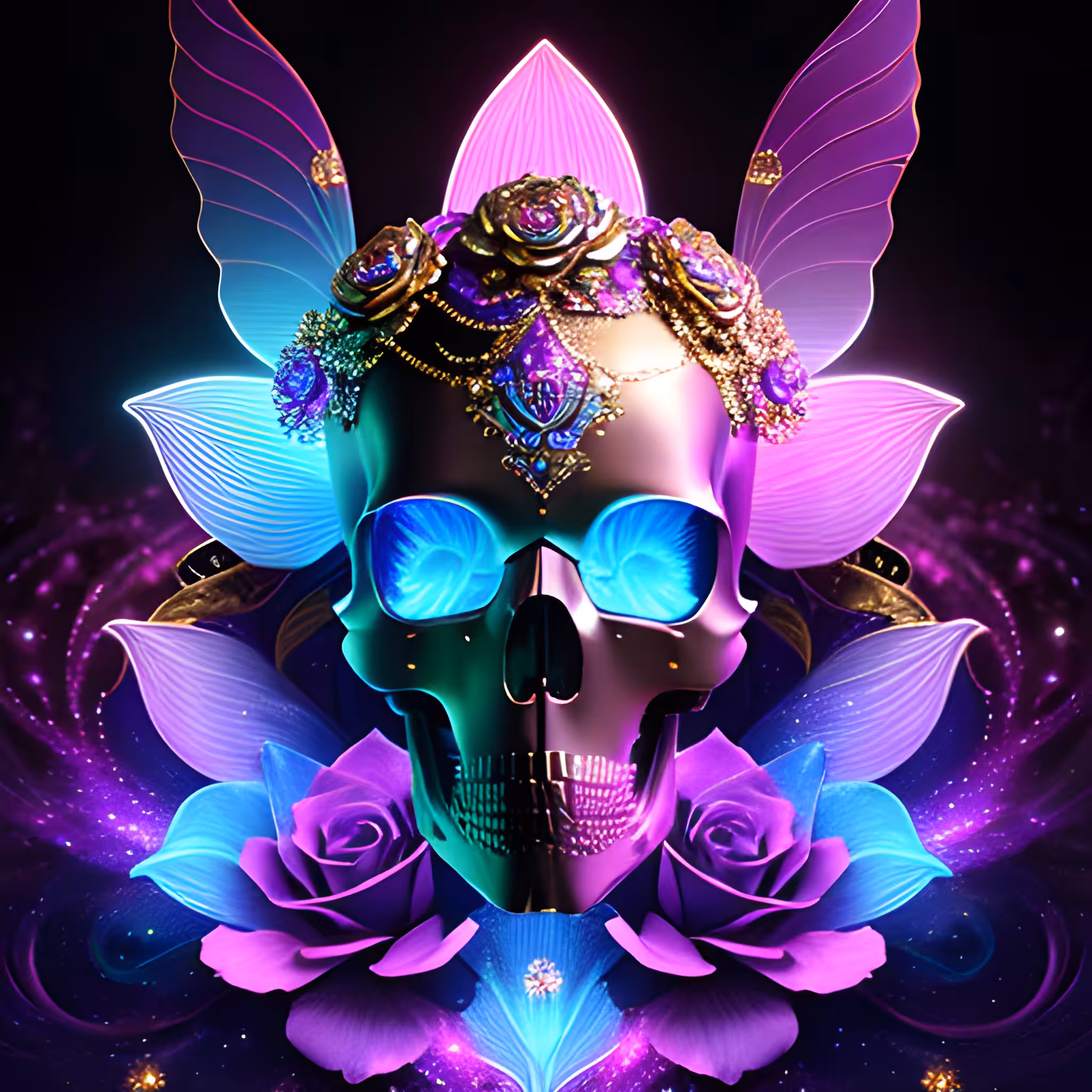 "Skull Symphony #17" 🕯️🌹💎