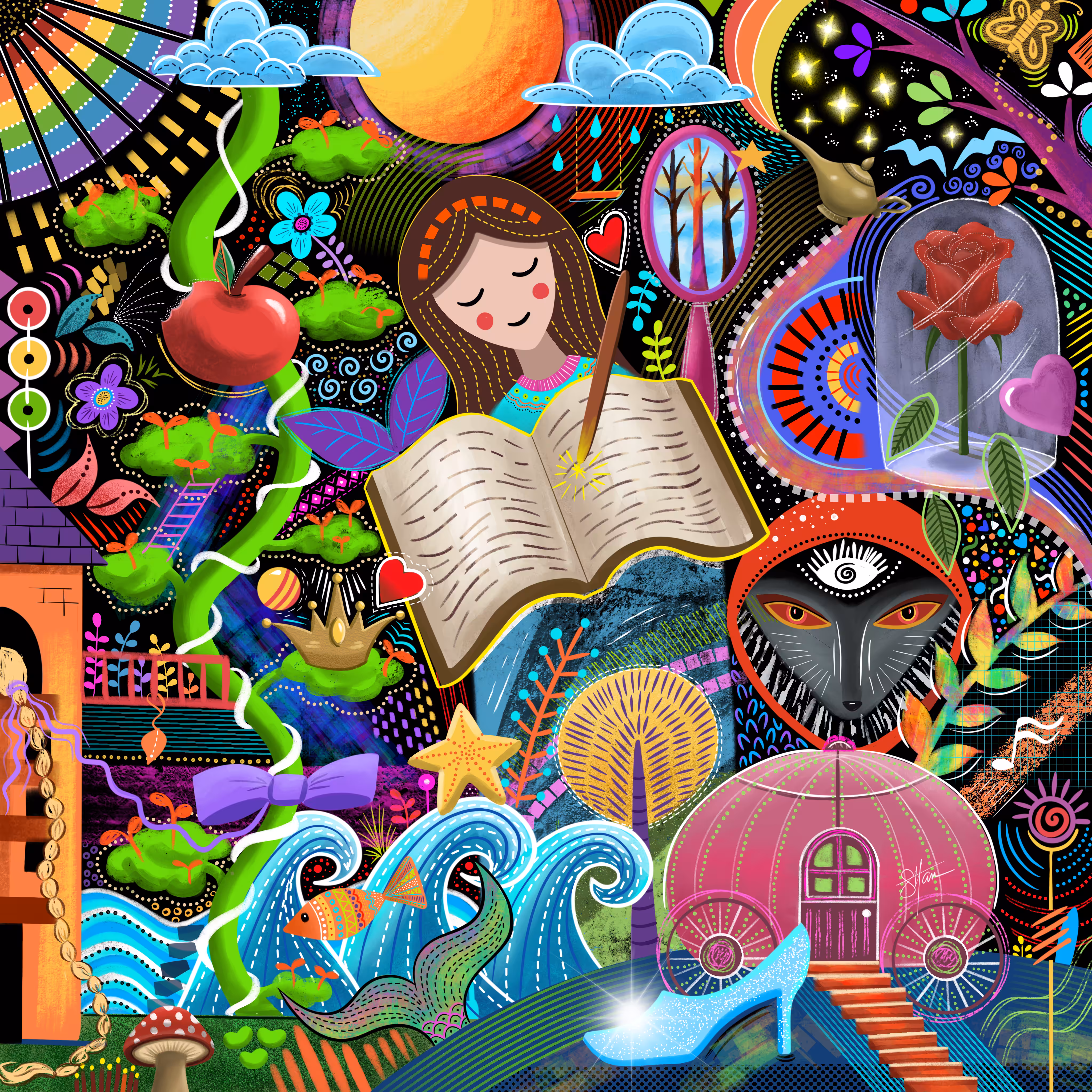 Hand Drawn Digital Paintings and Illustrations : Living in a Fairy Tale