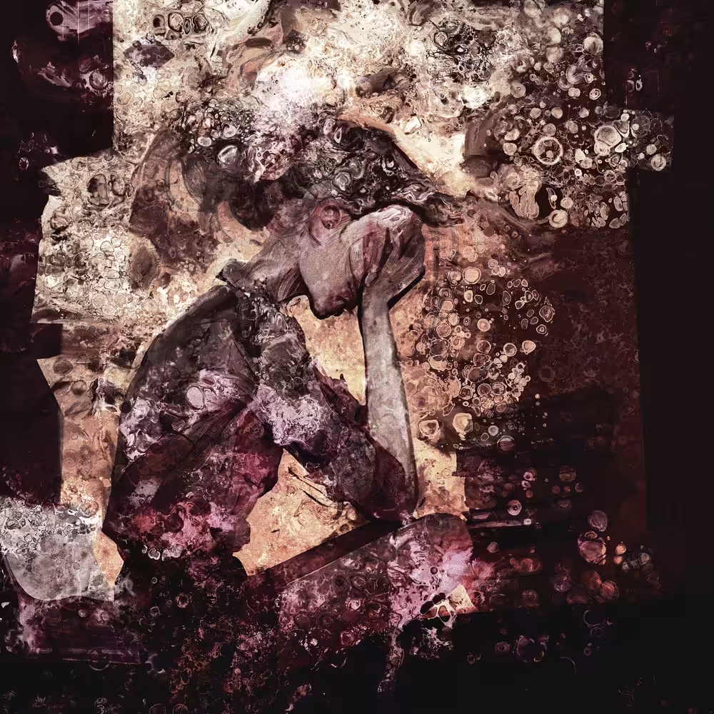 Emotion. Memories, Sadness, Regrets, acrylic pour