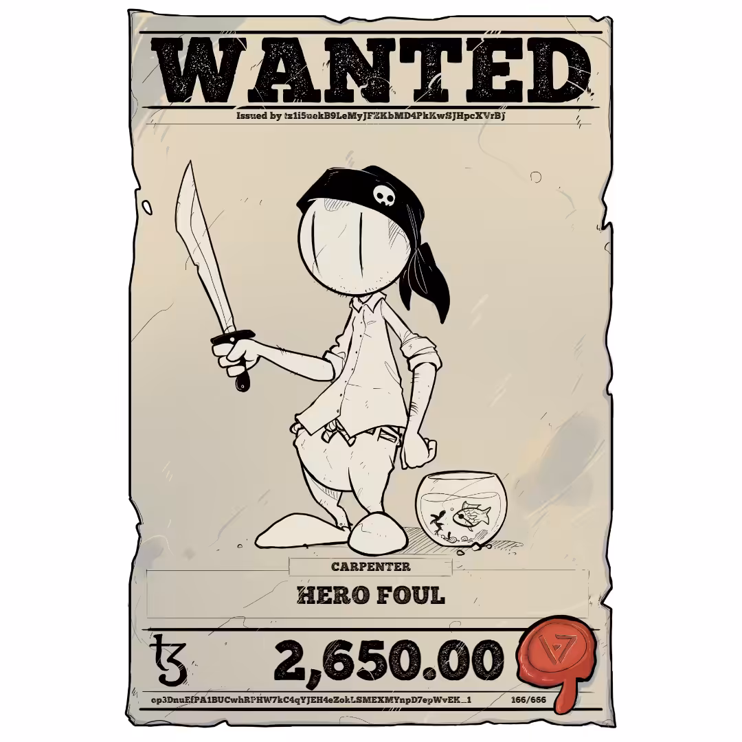 HERO FOUL | TEZOS PIRATE 166/666